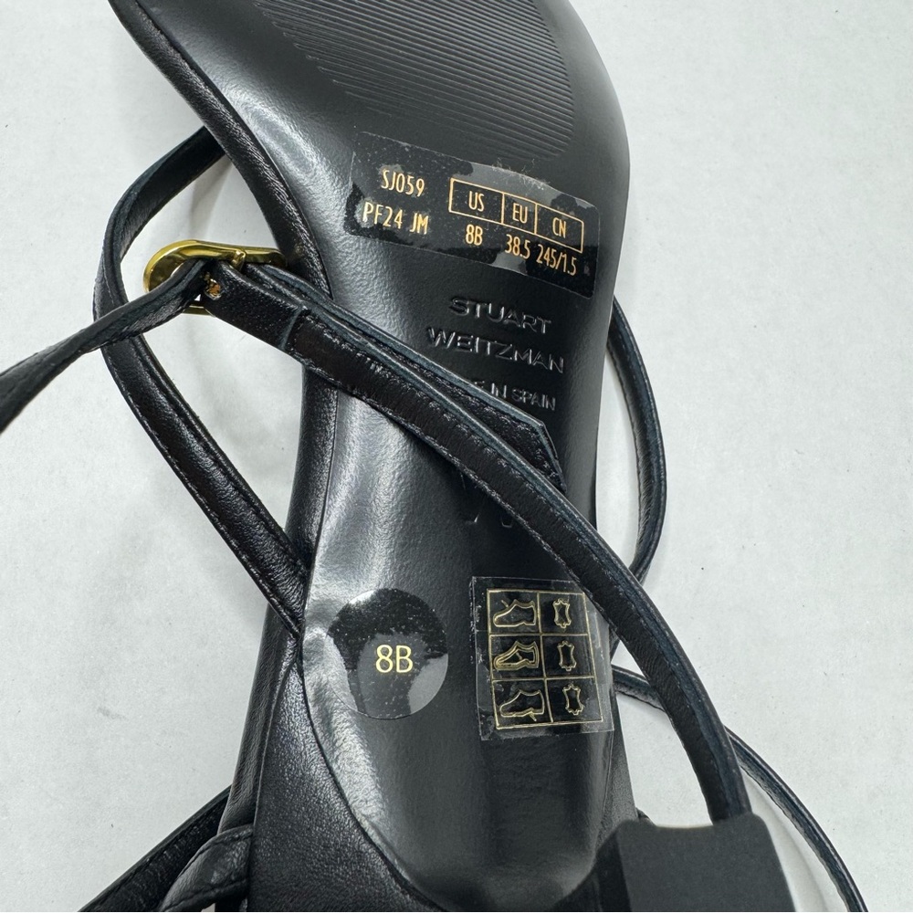 Stuart Weitzman Jimena Black Strappy Sandals - Picture 8 of 11